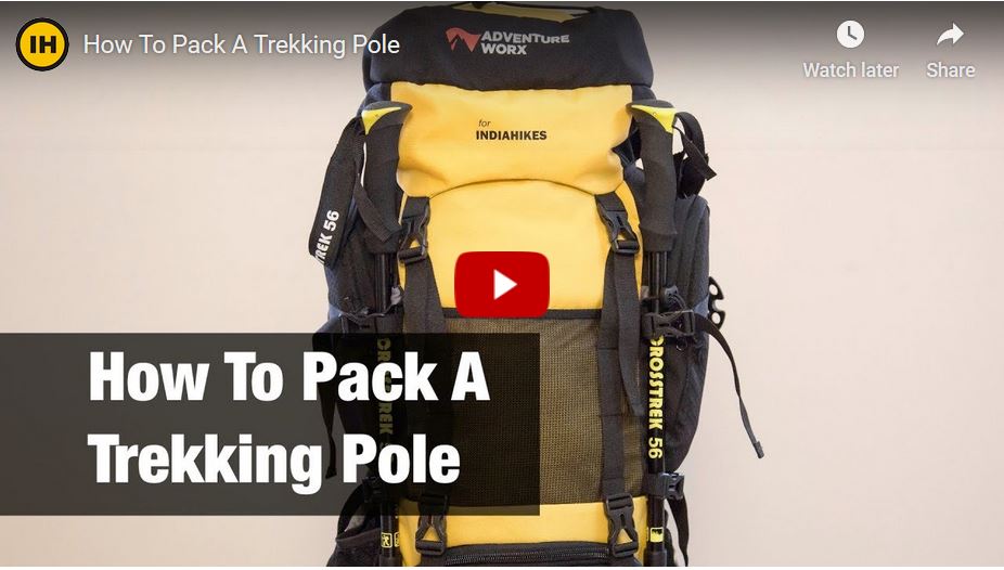 Trekking pole shops holder backpack