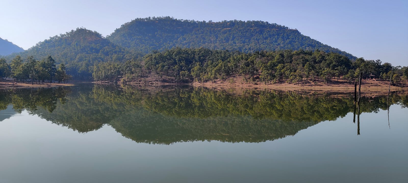 94749 chhattisgarh jungle trek vikrant chimnani reflections in tadiyabaan lake